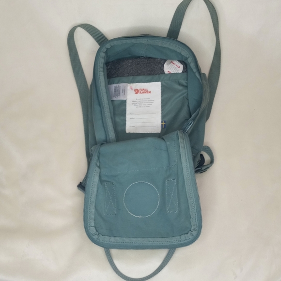 Fjallraven Kanken Mini Frost Green Bohemian Utility Adjustable Strap Backpack - Picture 3 of 10